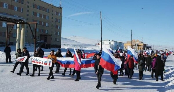 Акции в поддержку российских военных продолжаются на Чукотке